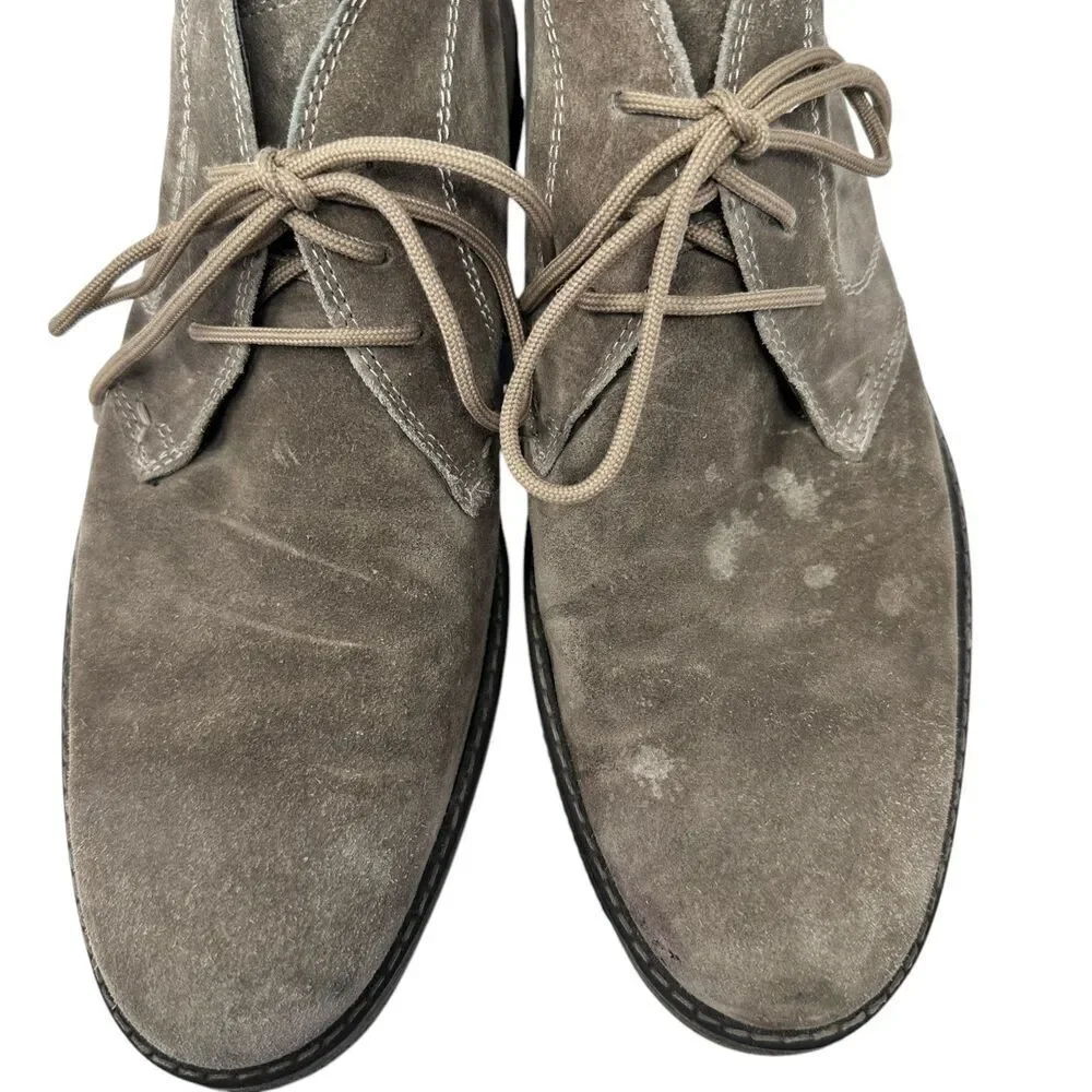 1901 Made in Italy Men's Grey Suede Shock Absorber Lace Up Chukka‎ Boots 44 (10)
